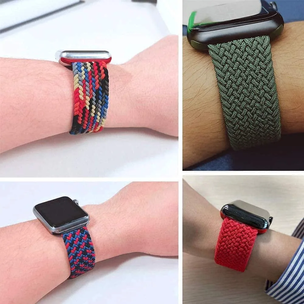 20mm Braided Solo Loop Band,Size:XL(165mm) - Navy