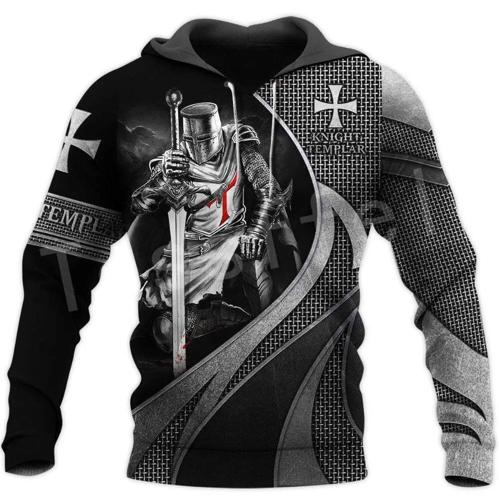 Christianartbag Clothing, Knight Templar Armor Jesus God Guard, Christian 3D T-Shirt, Christian 3D Hoodie, Christian 3D Sweater, Unisex 3D T-Shirt.