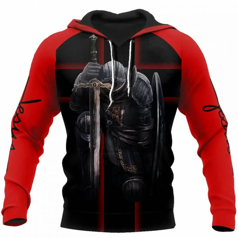 Christianartbag Clothing, Knight Templar Armor Jesus God Guard, Christian 3D T-Shirt, Christian 3D Hoodie, Christian 3D Sweater, Unisex 3D T-Shirt.