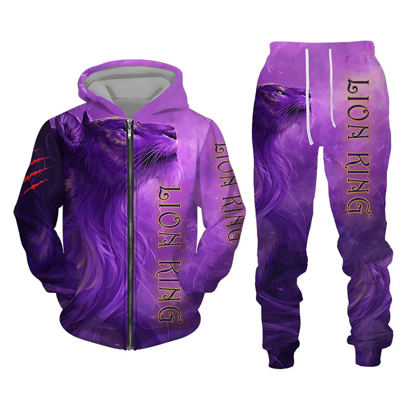Christianartbag Clothing, Unisex Set Zip Hoodie Lion King 3D, Christian 3D T-Shirt, Christian 3D Hoodie, Christian 3D Sweater, Personalized Hoodies.