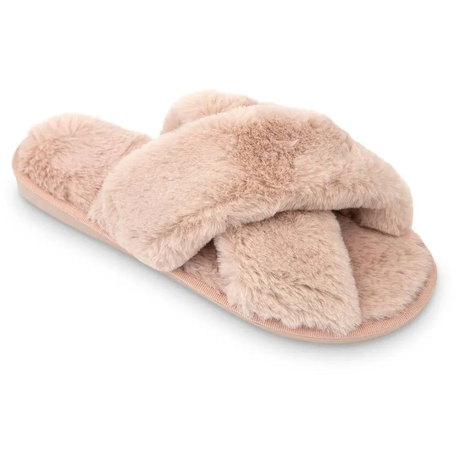 Plush Crossband Slippers